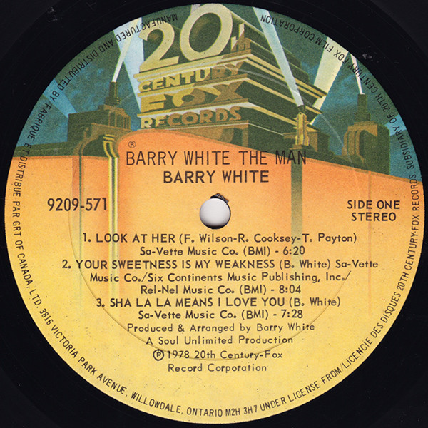 Barry White - Barry White The Man | 20th Century Fox Records (9209-571) - 3 Barry White - Barry White The Man | 20th Century Fox Records (9209-571) - 3