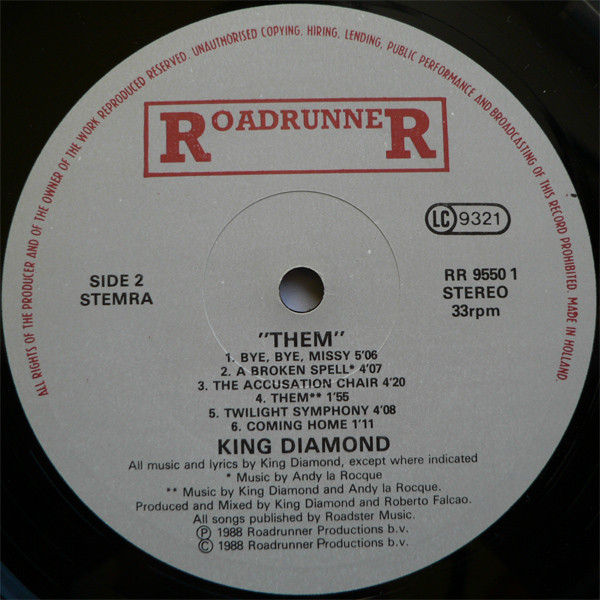 King Diamond - "Them" | Roadrunner Records (RR 9550 1) - 4 King Diamond - "Them" | Roadrunner Records (RR 9550 1) - 4