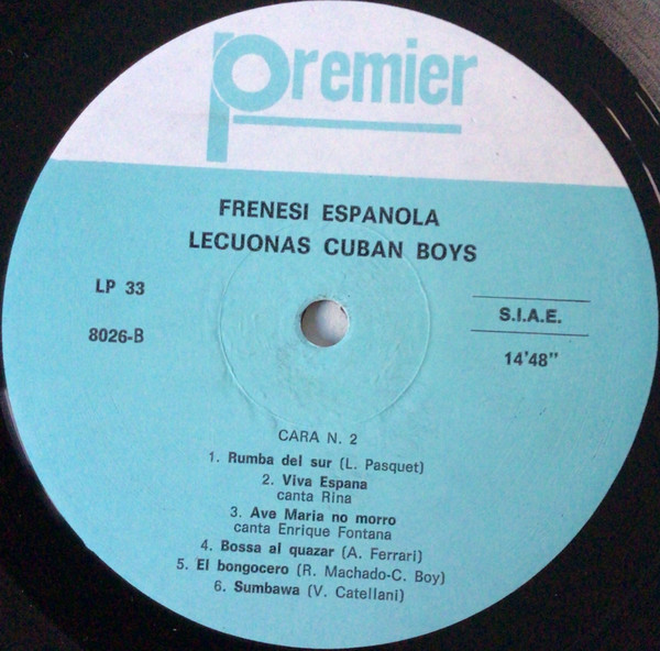 Lecuona Cuban Boys - Frenesi Española | Premier (LP-8026) - 4 Lecuona Cuban Boys - Frenesi Española | Premier (LP-8026) - 4
