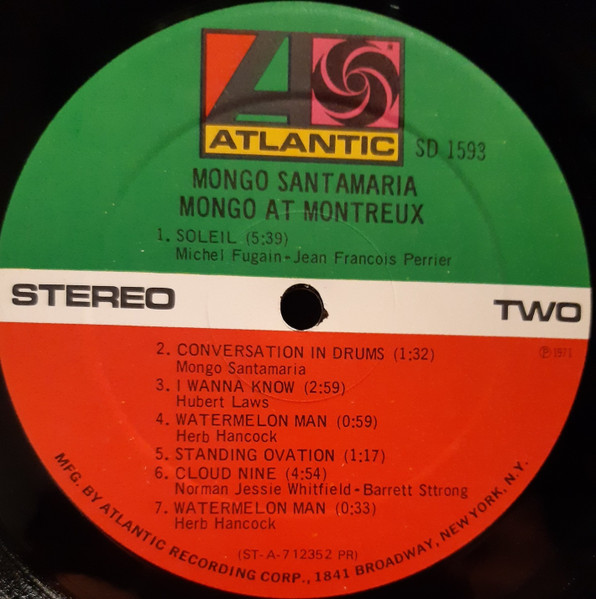 Mongo Santamaria - Mongo At Montreux | Atlantic (SD 1593) - 4