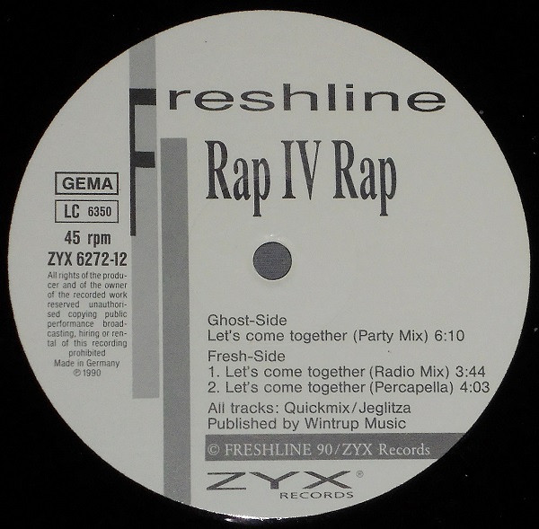 Rap IV Rap - Let's Come Together | ZYX Records (ZYX 6272-12) - 2 Rap IV Rap - Let's Come Together | ZYX Records (ZYX 6272-12) - 2