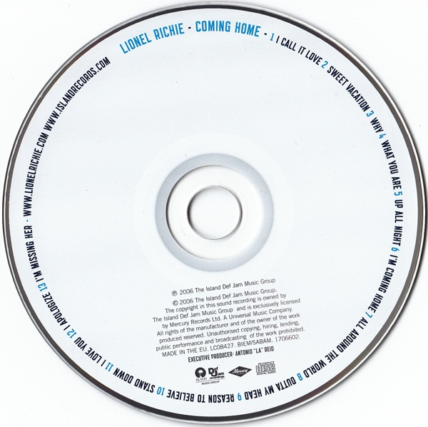 Lionel Richie - Coming Home | Island Def Jam (1706602) - 3