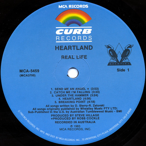 Real Life - Heartland | MCA Records (MCA-5459) - 3