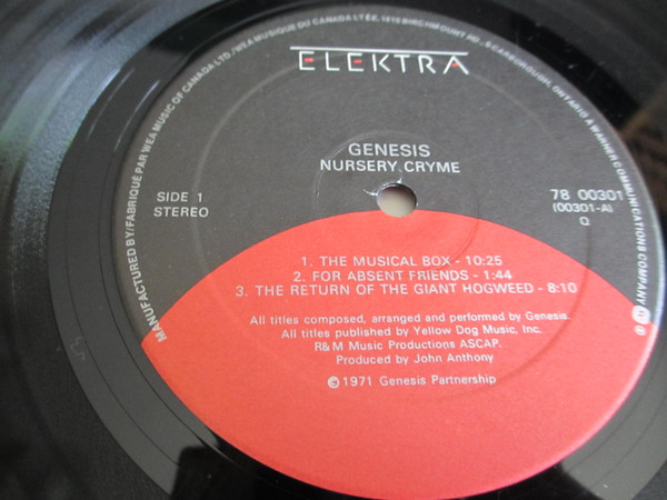 Genesis - Nursery Cryme | Atlantic (78 00301) - 3