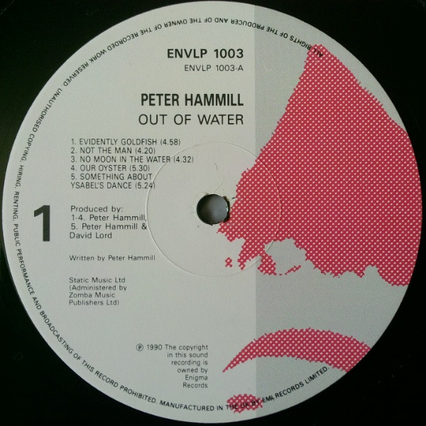 Peter Hammill - Out Of Water | Enigma (ENVLP 1003) - 3