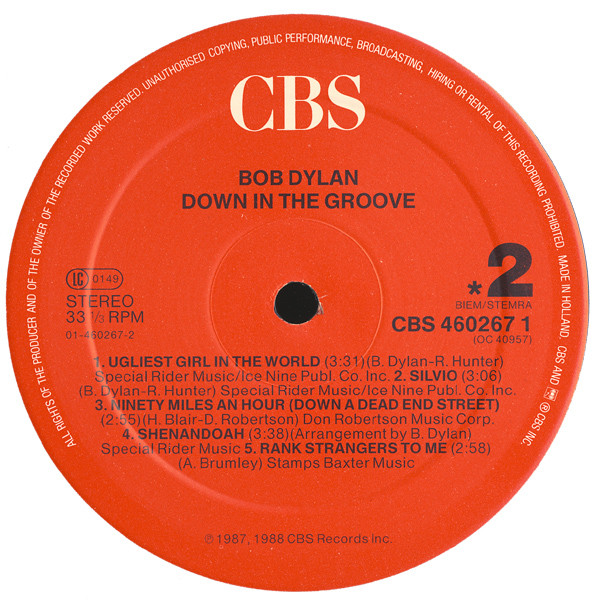 Bob Dylan - Down In The Groove | CBS (460267 1) - 4