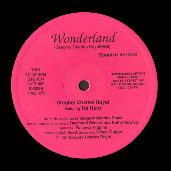 Gregory Charles Royal Featuring Toi Horn - Wonderland | GCR Music Company (GCR-007) - 2