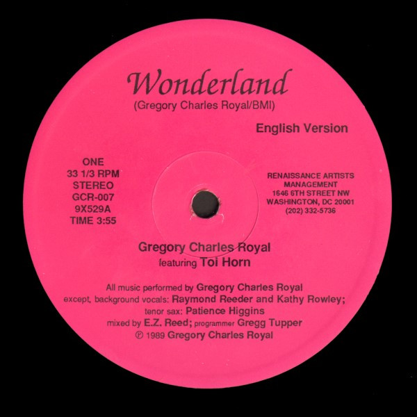 Gregory Charles Royal Featuring Toi Horn - Wonderland | GCR Music Company (GCR-007) - main