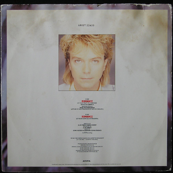 David Cassidy - Romance (Let Your Heart Go) Special Edition Love Mix | Arista (ARIST 22620)