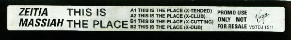 Zeeteah Massiah - This Is The Place | Virgin (VSTDJ 1511) - 3