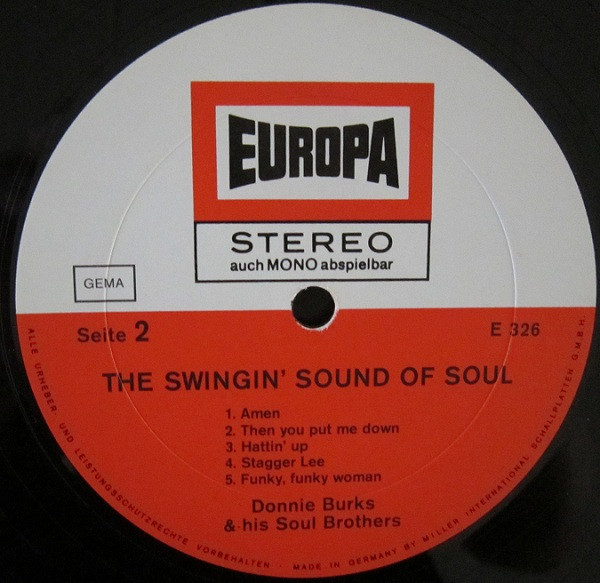 Donnie Burks - The Swingin' Sound Of Soul | Europa (E 326) - 4