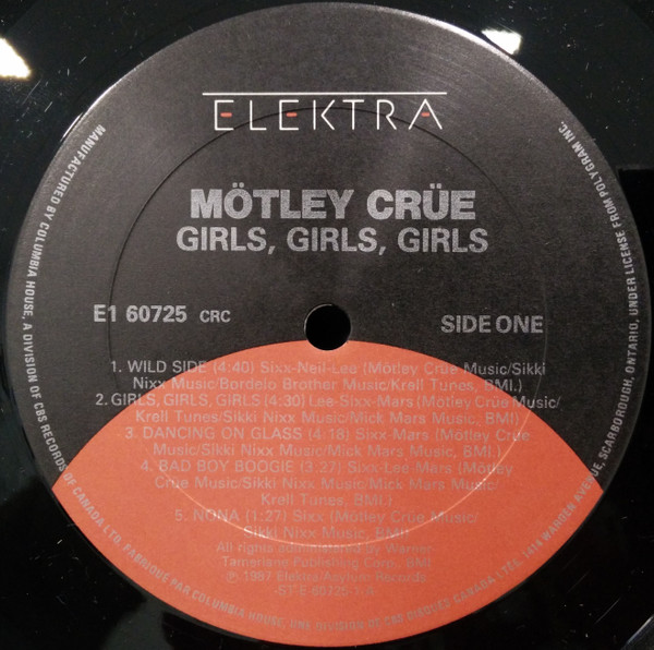 Mötley Crüe - Girls, Girls, Girls | Elektra (E1 60725) - 3 Mötley Crüe - Girls, Girls, Girls | Elektra (E1 60725) - 3