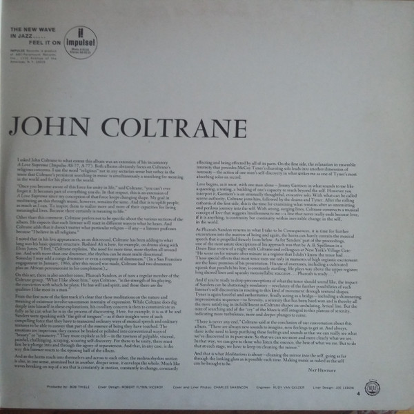 John Coltrane - Meditations | Impulse! (A/AS-9110) - 3 John Coltrane - Meditations | Impulse! (A/AS-9110) - 3