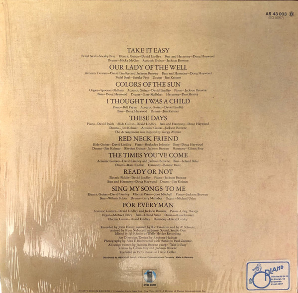 Jackson Browne - For Everyman | Asylum Records (AS 43 003) - 2 Jackson Browne - For Everyman | Asylum Records (AS 43 003) - 2