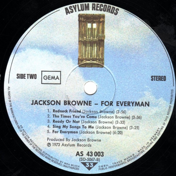Jackson Browne - For Everyman | Asylum Records (AS 43 003) - 4 Jackson Browne - For Everyman | Asylum Records (AS 43 003) - 4
