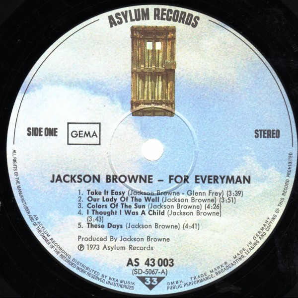 Jackson Browne - For Everyman | Asylum Records (AS 43 003) - 3 Jackson Browne - For Everyman | Asylum Records (AS 43 003) - 3