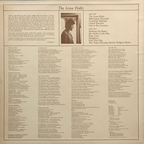 Greg Brown - The Iowa Waltz | Red House Records (none) - 2 Greg Brown - The Iowa Waltz | Red House Records (none) - 2