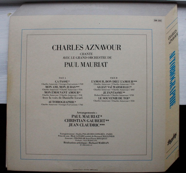 Charles Aznavour - Autobiographie | Barclay (96 108) - 3 Charles Aznavour - Autobiographie | Barclay (96 108) - 3