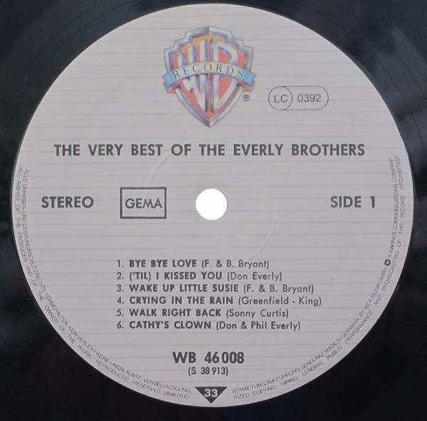 Everly Brothers - The Very Best Of The Everly Brothers | Warner Bros. Records (WB 46 008) - 3 Everly Brothers - The Very Best Of The Everly Brothers | Warner Bros. Records (WB 46 008) - 3