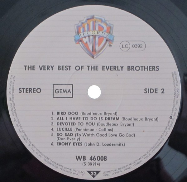 Everly Brothers - The Very Best Of The Everly Brothers | Warner Bros. Records (WB 46 008) - 4 Everly Brothers - The Very Best Of The Everly Brothers | Warner Bros. Records (WB 46 008) - 4