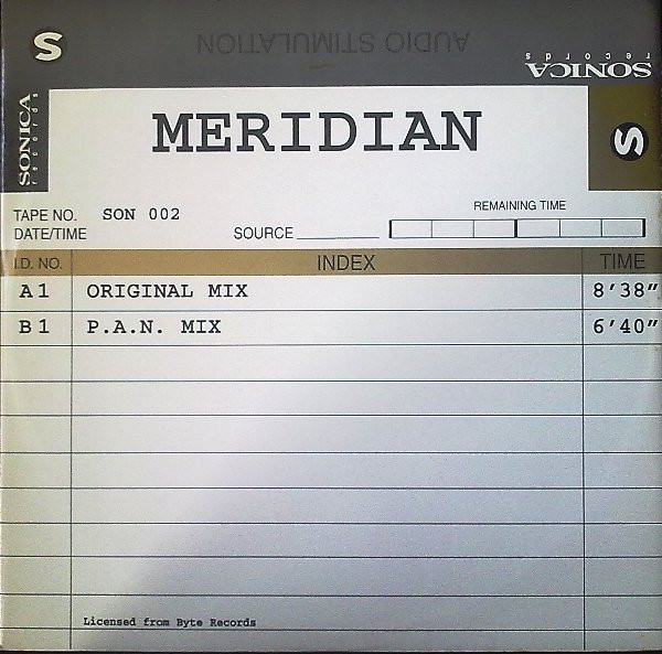 Meridian - Meridian | Sonica Records (SON 002) - main