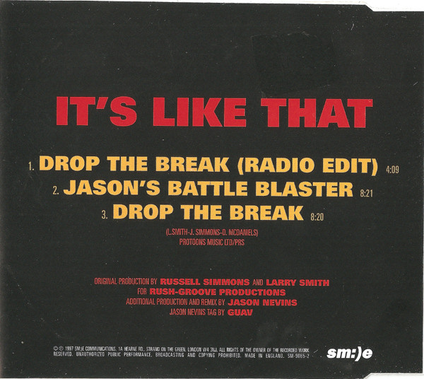 Run-DMC Vs. Jason Nevins - It's Like That | Sm:)e (SM-9065-2) - 3