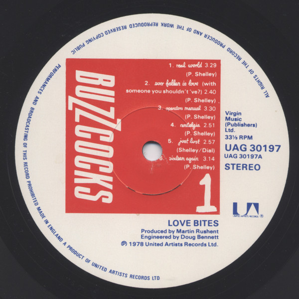 Buzzcocks - Love Bites | United Artists Records (UAG 30197) - 3