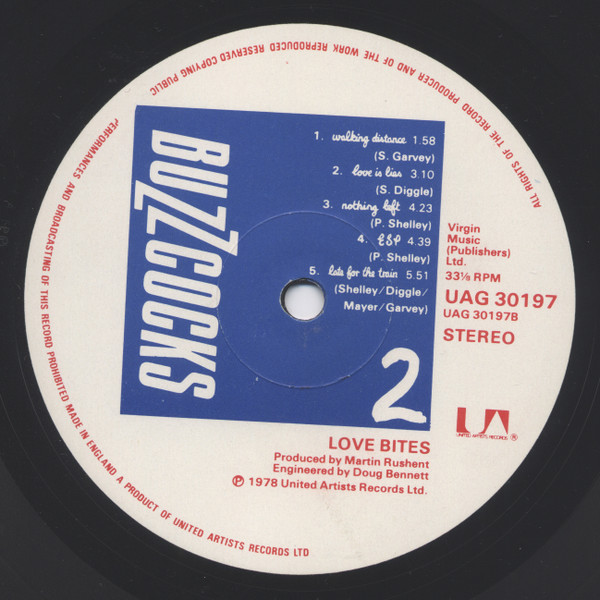 Buzzcocks - Love Bites | United Artists Records (UAG 30197) - 4