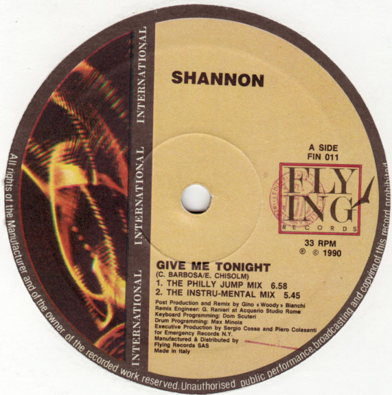 Shannon - Give Me Tonight | Flying International (FIN 011) - 2 Shannon - Give Me Tonight | Flying International (FIN 011) - 2