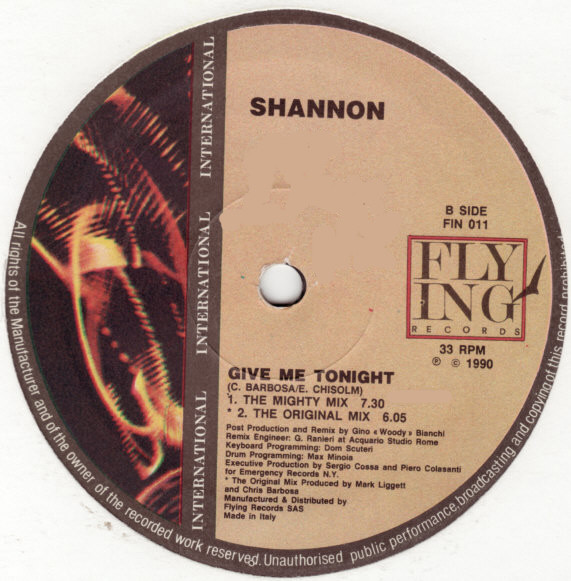 Shannon - Give Me Tonight | Flying International (FIN 011) - 3 Shannon - Give Me Tonight | Flying International (FIN 011) - 3