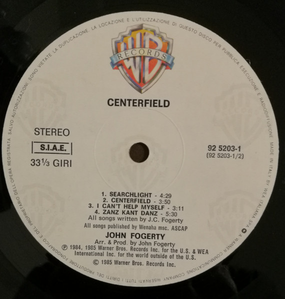 John Fogerty - Centerfield | Warner Bros. Records (92 5203-1) - 4
