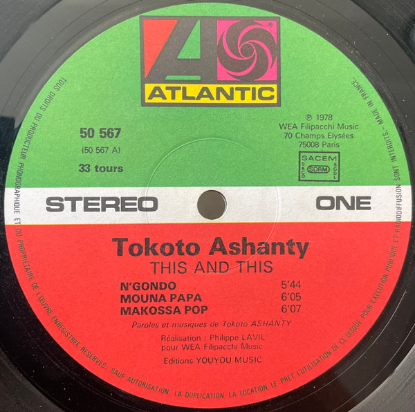 Tokoto Ashanty - This And This | Atlantic (50 567) - main