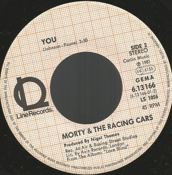 Gareth Mortimer & Racing Cars - Are You Big Enough? | Line Records (6.13 166) - 3