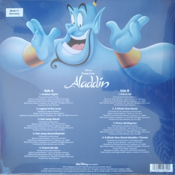 Alan Menken , Howard Ashman , Tim Rice - Songs From Aladdin | Walt Disney Records (00050087503291) - 2 Alan Menken , Howard Ashman , Tim Rice - Songs From Aladdin | Walt Disney Records (00050087503291) - 2