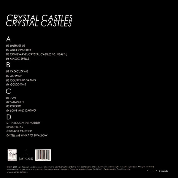 Crystal Castles - Crystal Castles | Last Gang Records (Q1 00962) - 2