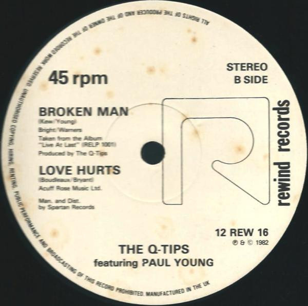 The Q Tips Featuring Paul Young - I Wish It Would Rain | Rewind Records (12 REW 16) - 2