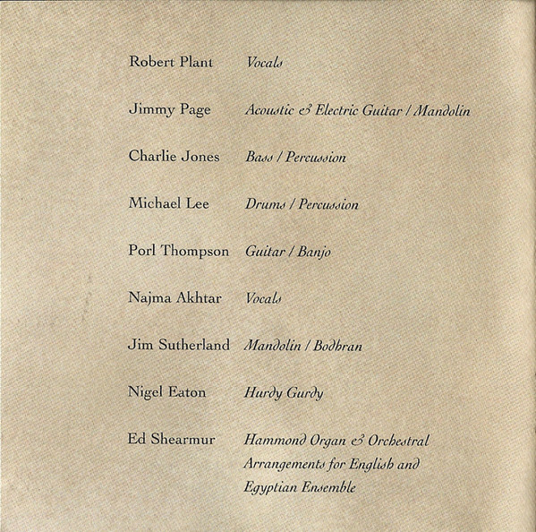 Jimmy Page , Robert Plant - No Quarter: Jimmy Page & Robert Plant Unledded [CD] | Atlantic (CD 82706) - 4