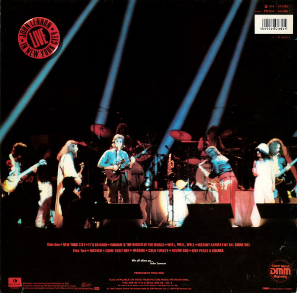 John Lennon - Live In New York City | Parlophone (064 24 0485 1) - 2 John Lennon - Live In New York City | Parlophone (064 24 0485 1) - 2