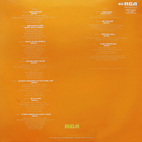 David Bowie - Low | RCA International (INTS 5065) - 2 David Bowie - Low | RCA International (INTS 5065) - 2