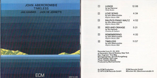 John Abercrombie , Jan Hammer , Jack DeJohnette - Timeless | ECM Records (ECM 1047) - 4 John Abercrombie , Jan Hammer , Jack DeJohnette - Timeless | ECM Records (ECM 1047) - 4