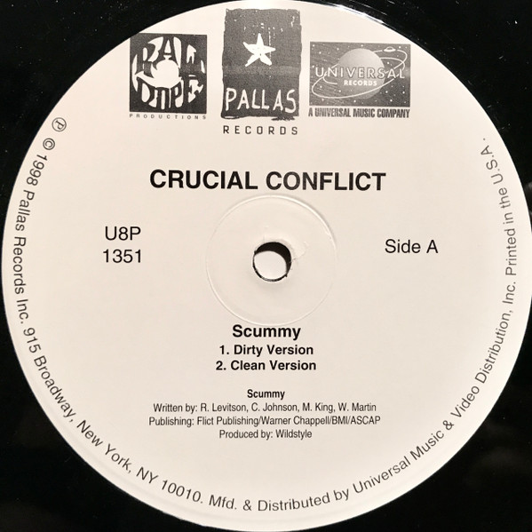 Crucial Conflict - Scummy | Pallas Records (U8P 1351) - main