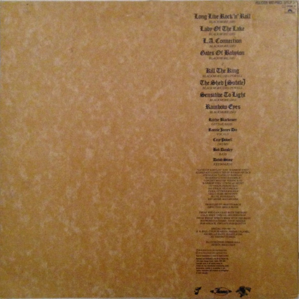 Rainbow - Long Live Rock 'N' Roll | Polydor (SPELP 34) - 2