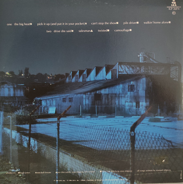 Stan Ridgway - The Big Heat | I.R.S. Records (ILP 26874) - 2