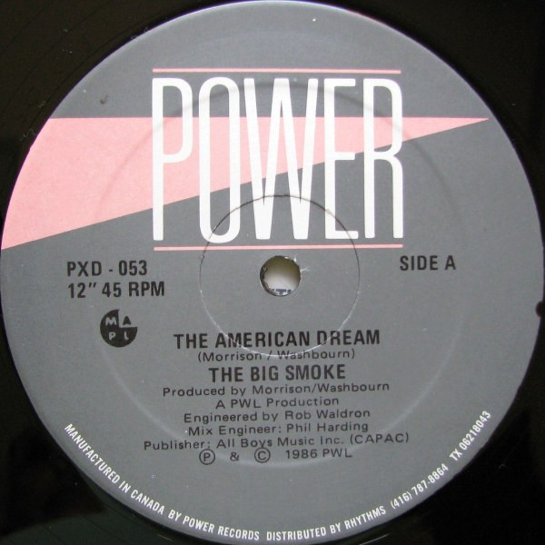 The Big Smoke - The American Dream | Power Records (PXD-053) - main The Big Smoke - The American Dream | Power Records (PXD-053) - main