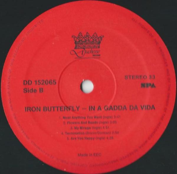Iron Butterfly - In-A-Gadda-Da-Vida | Duchesse (LP 152065) - 4