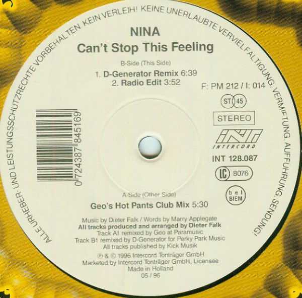 Nina - Can't Stop This Feeling | Blow Up (INT 128.087)