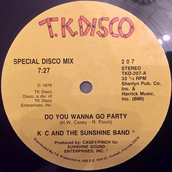 KC & The Sunshine Band - Do You Wanna Go Party / Black Water Gold | T.K. Disco (TKD-207) - 2 KC & The Sunshine Band - Do You Wanna Go Party / Black Water Gold | T.K. Disco (TKD-207) - 2