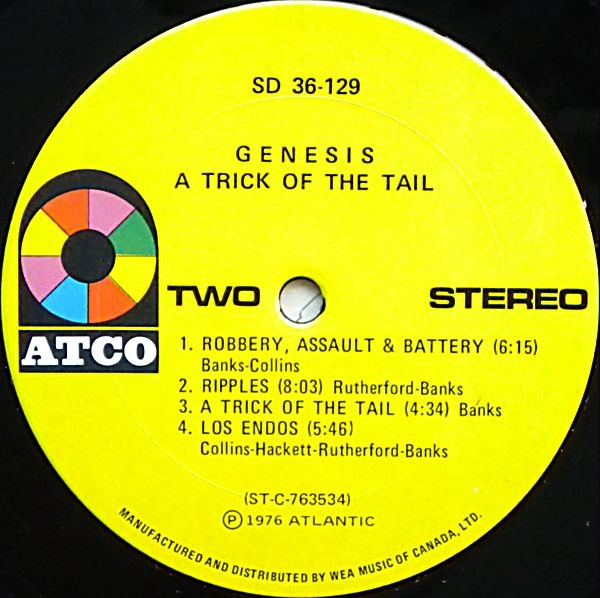 Genesis - A Trick Of The Tail | ATCO Records (SD 36-129) - 4 Genesis - A Trick Of The Tail | ATCO Records (SD 36-129) - 4