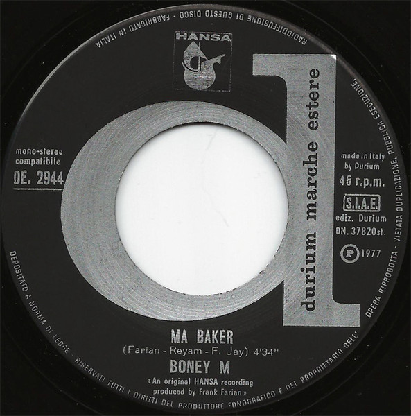 Boney M. - Ma Baker | Durium (DE 2944) - 3
