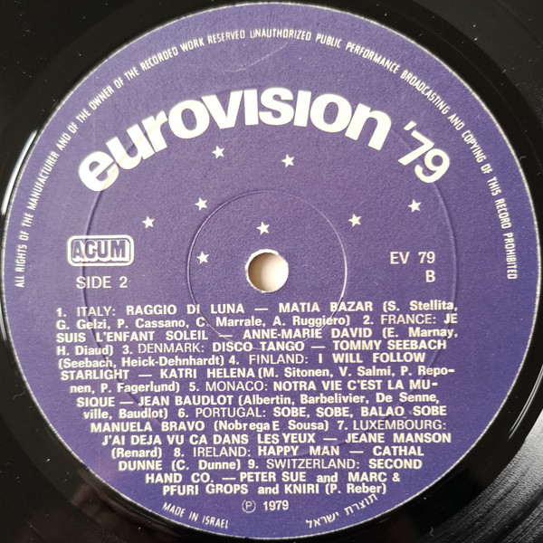Various - Eurovision '79 | CBS (EV 79) - 4